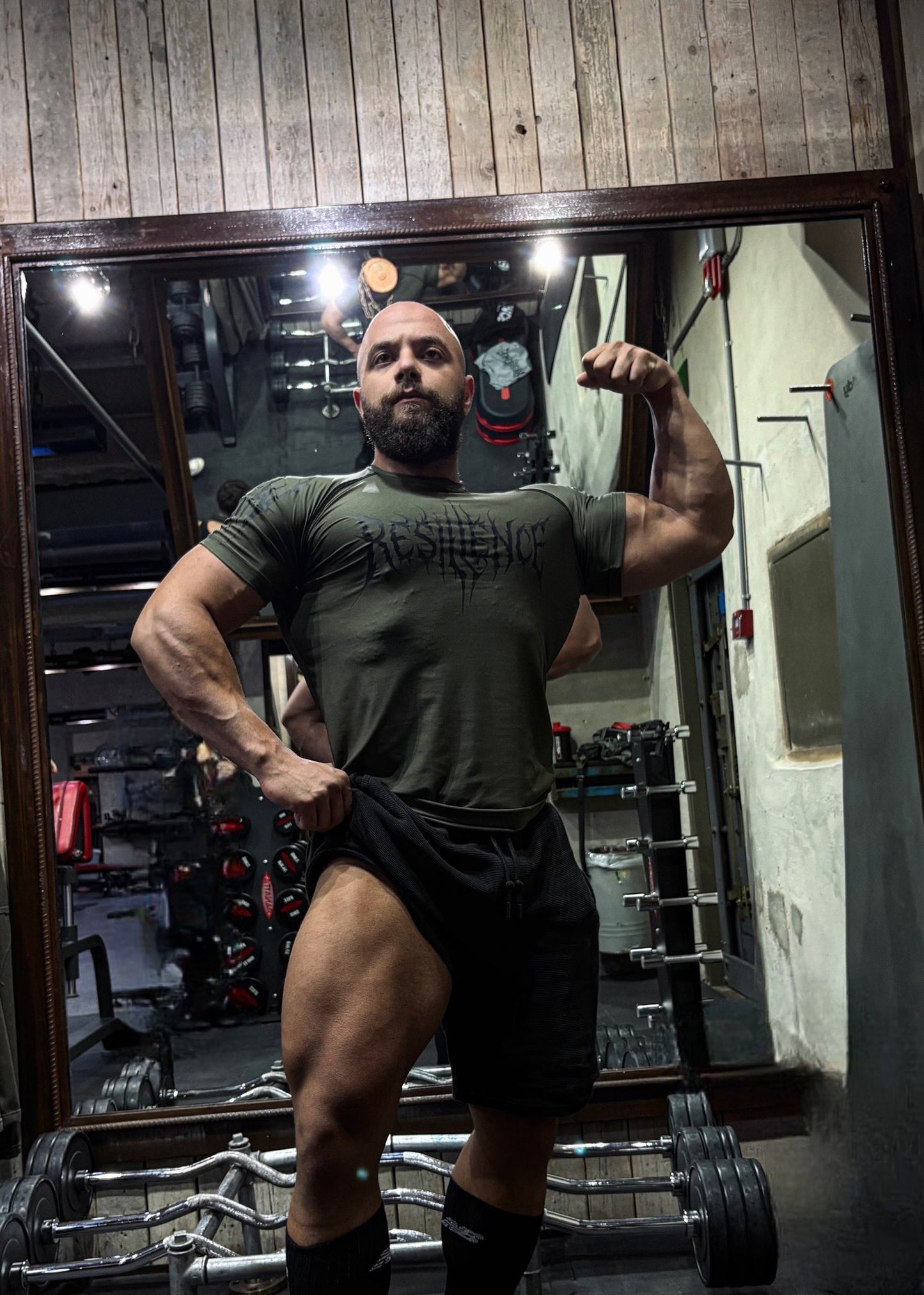 001 Dark Olive Compression T-Shirt