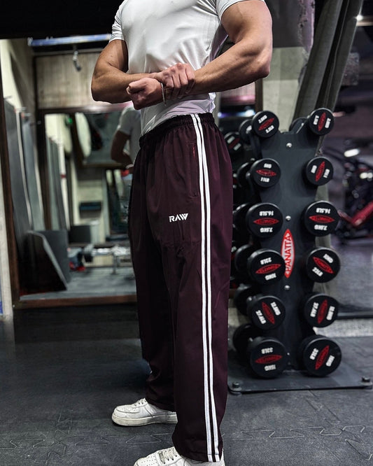 Maroon HeavyDuty Striped Sweatpants