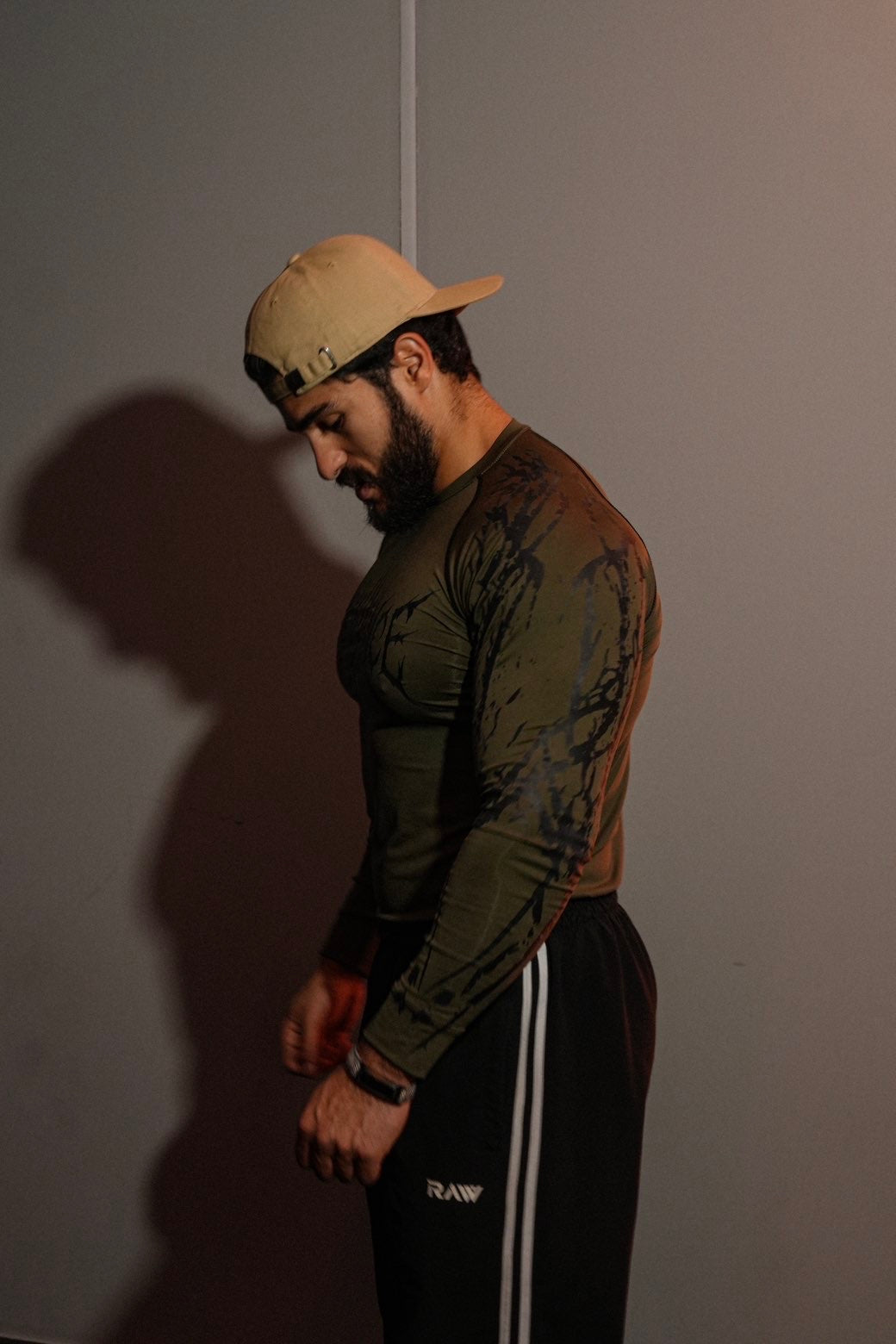 002 Dark Olive Compression Long-Sleeve