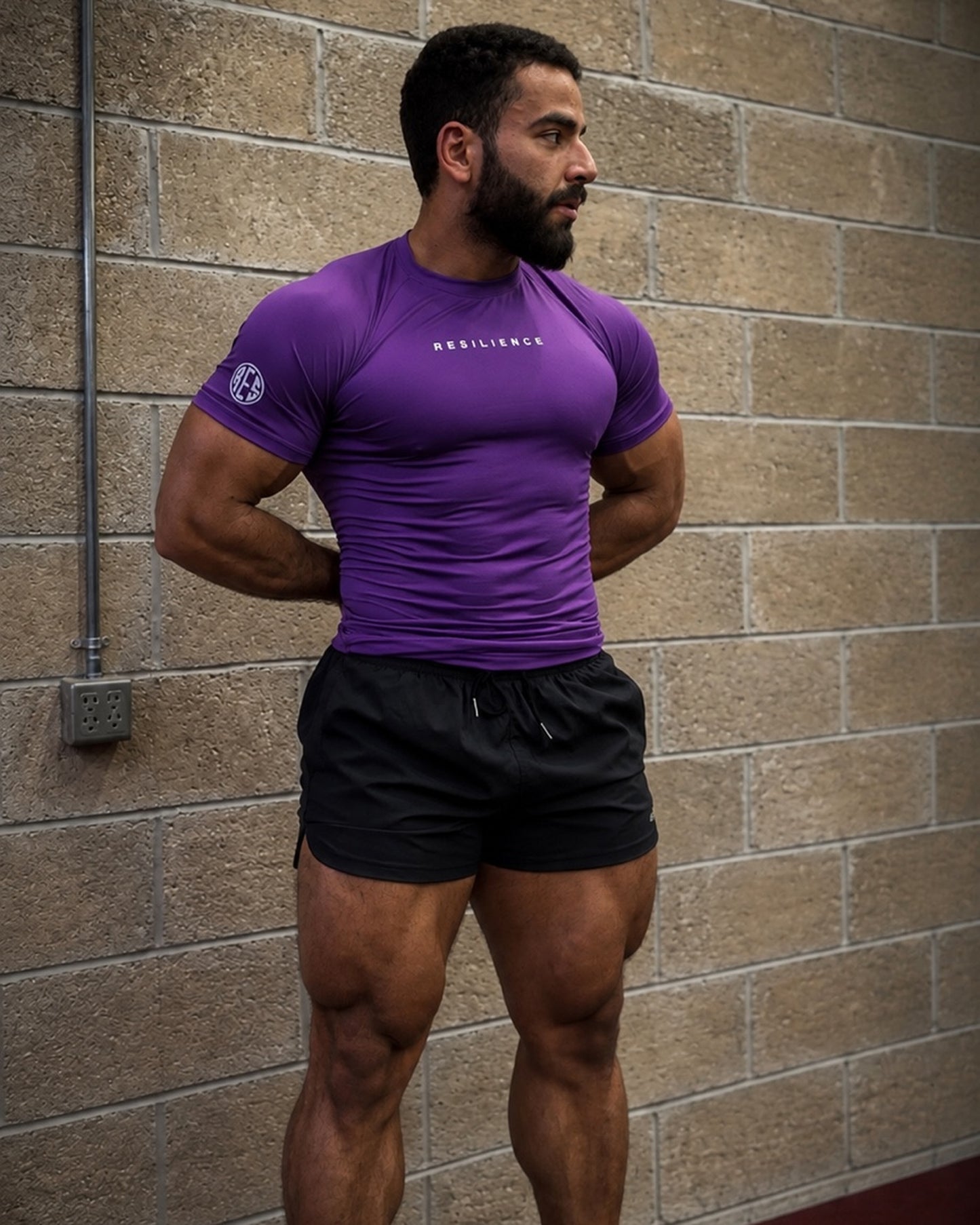 Shiny Purple Compression T-Shirt